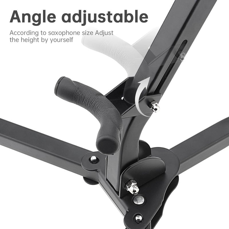 REMAGIC Alto & Tenor Saxophone Stand, Foldable Saxophone Stand Holder Rack, Adjustable Metal Sax Tripod Holder Rack, Portable Musical Instrument Accessories - Image 5